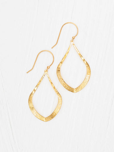 gold modern hoop earrings