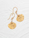 gold shell drop earring with drop pearl