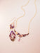 purple beaded jewelry set hand painted