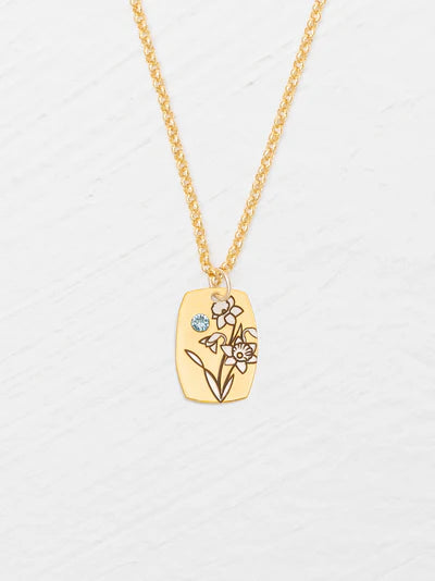 Birth Flower Necklace