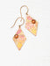 gold earrings with orange gemstone