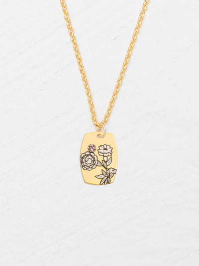 Birth Flower Necklace