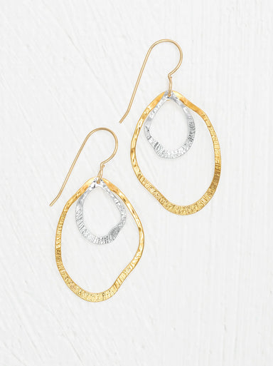 gold and silver plated hoop earrings