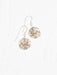 sand dollar etched drop earring with pearl