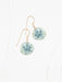 sand dollar etched drop earring with pearl