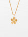 gold plumeria pendant necklace with gemstone