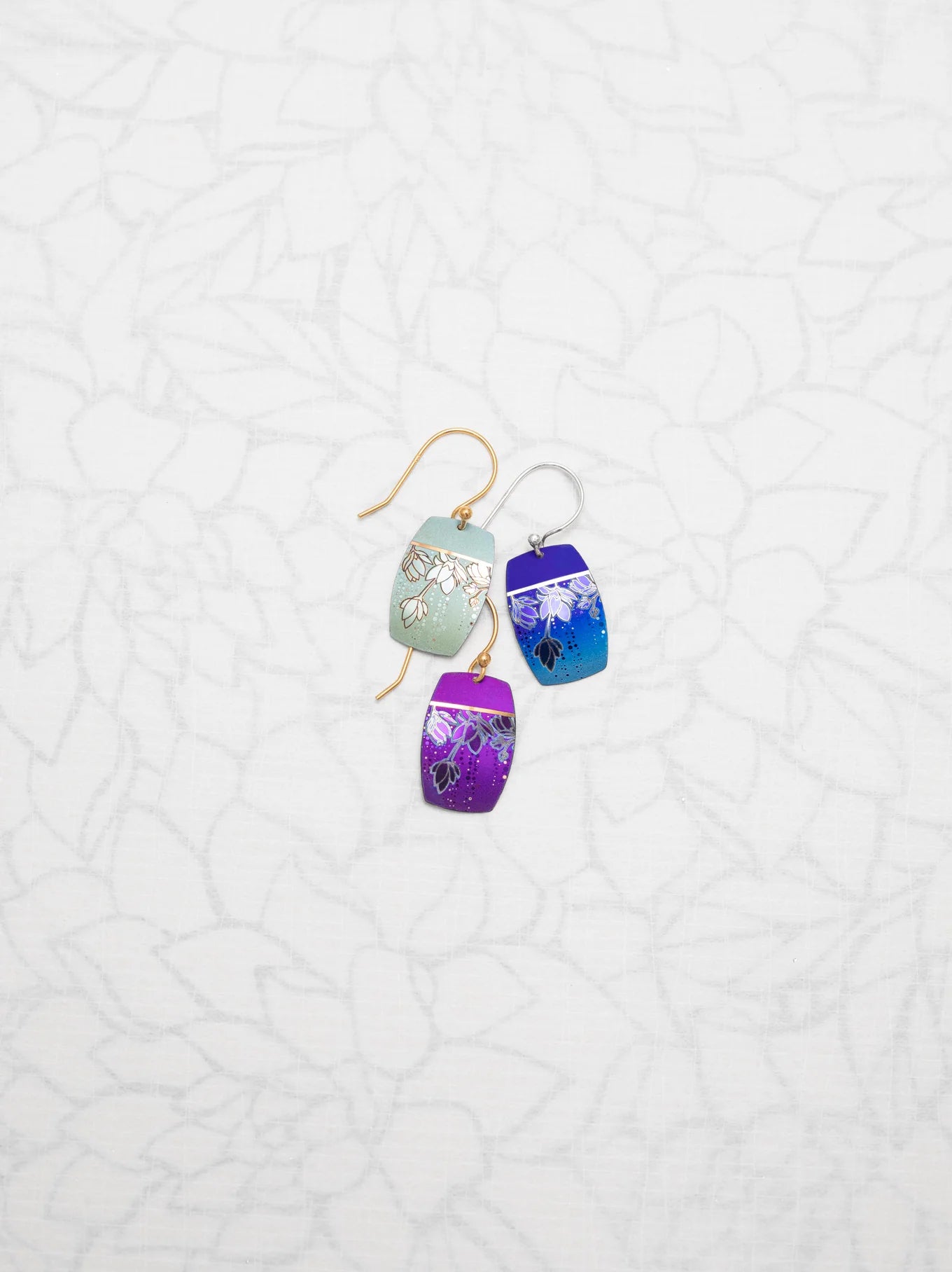 hand dipped multi-colored drop earrings 