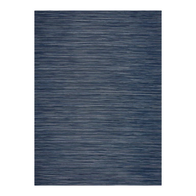 Chilewich Rib Weave Woven Floor Mat in Indigo, textured durable indoor-outdoor floor mat