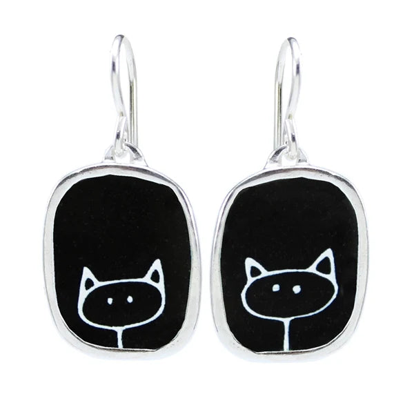 Enamel Cat Earrings | Assorted