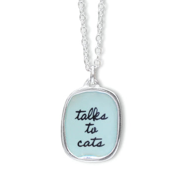 talks to cats necklace pendant