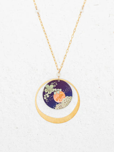 Luna pendant necklace gold