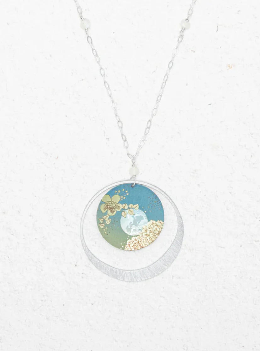 Luna silver pendant necklace