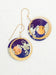 Blue Celestial gold hoop earrings