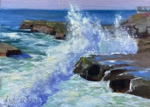 ocean cliff painting
