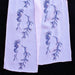 Seahorse Dance Scarf by Jody Bare - A beautiful blue on lavender silk chiffon scarf featuring original lino-cut block prints, perfect for adding a touch of elegance to any outfit.