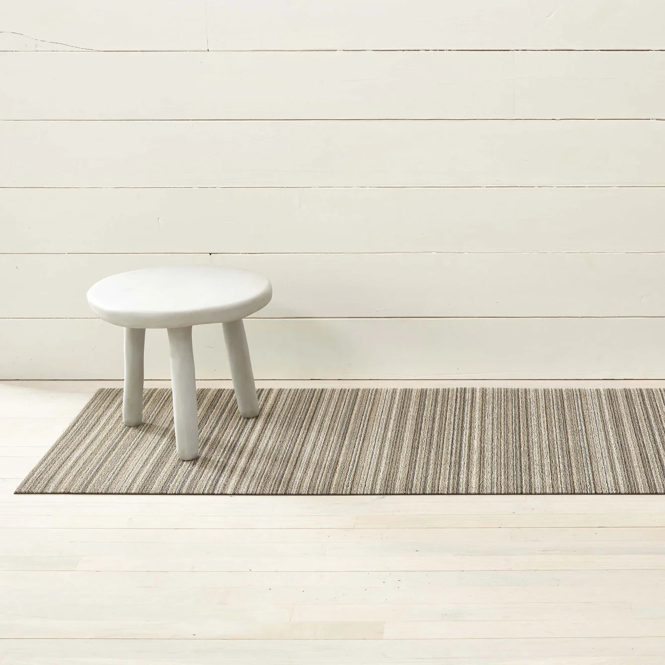 Skinny Stripe Shag Mat | Birch