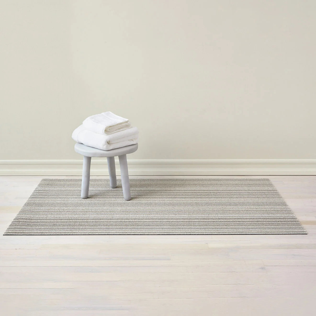 Skinny Stripe Shag Mat | Birch