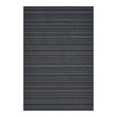 Skinny Stripe Shag Mat | Blue by Chilewich, durable low-maintenance indoor outdoor striped rug