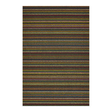 Chilewich Skinny Stripe Shag Mat | Bright Multi, durable striped indoor outdoor mat