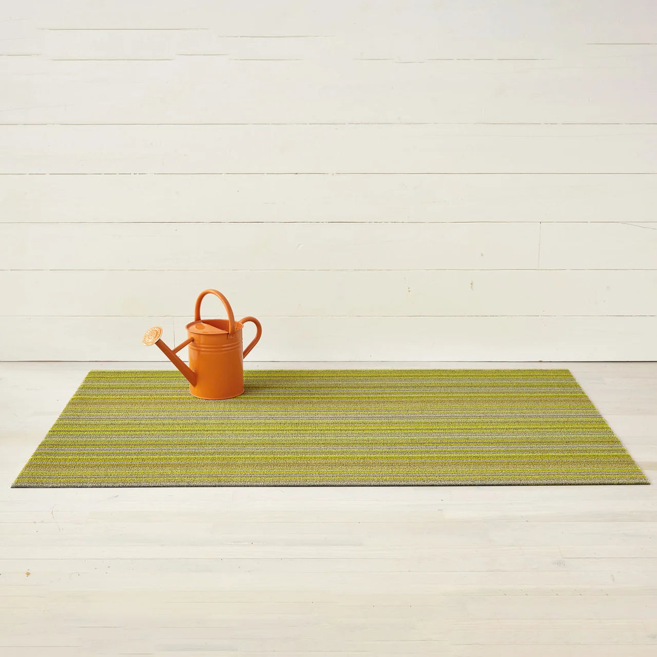 Skinny Stripe Shag Mat | Citron