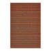 Chilewich Skinny Stripe Shag Mat in Orange, a durable indoor outdoor striped doormat