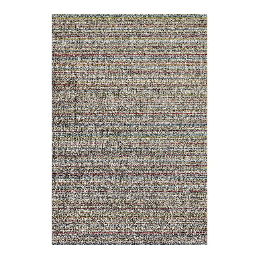 Chilewich Skinny Stripe Shag Mat | Soft Multi, durable striped indoor outdoor rug