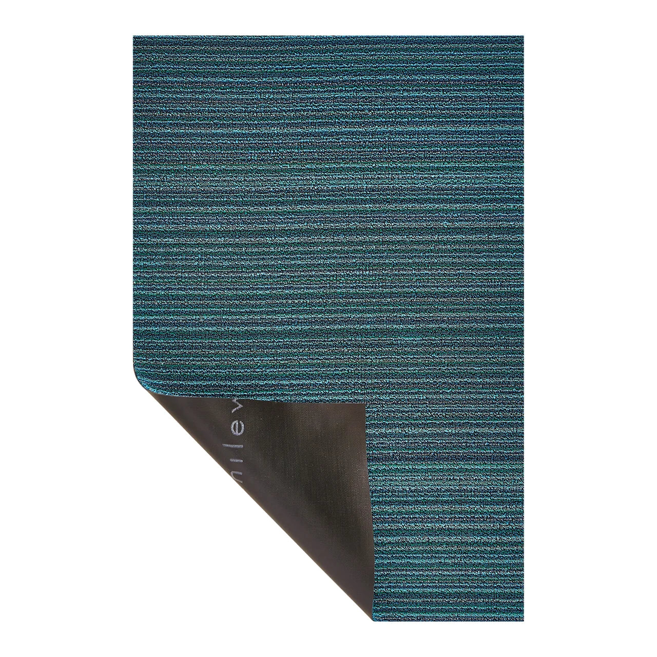 Skinny Stripe Shag Mat | Turquoise