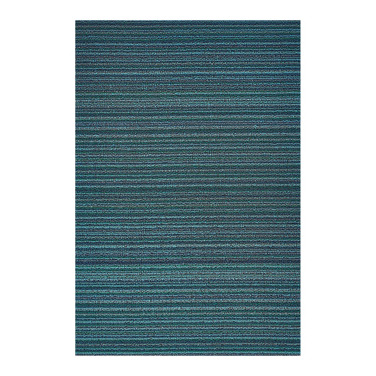 Skinny Stripe Shag Mat | Turquoise