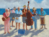 Ukulele by the ocean painting