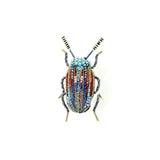 Snowdon Beetle Brooch hand-embroidered brooch by Trovelore
