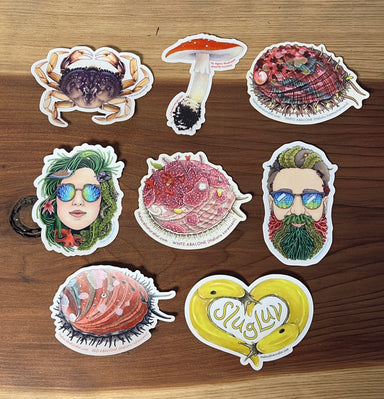 Slug Luv and wild life stickers