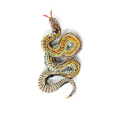 Viper Snake Brooch hand-embroidered brooch by Trovelore