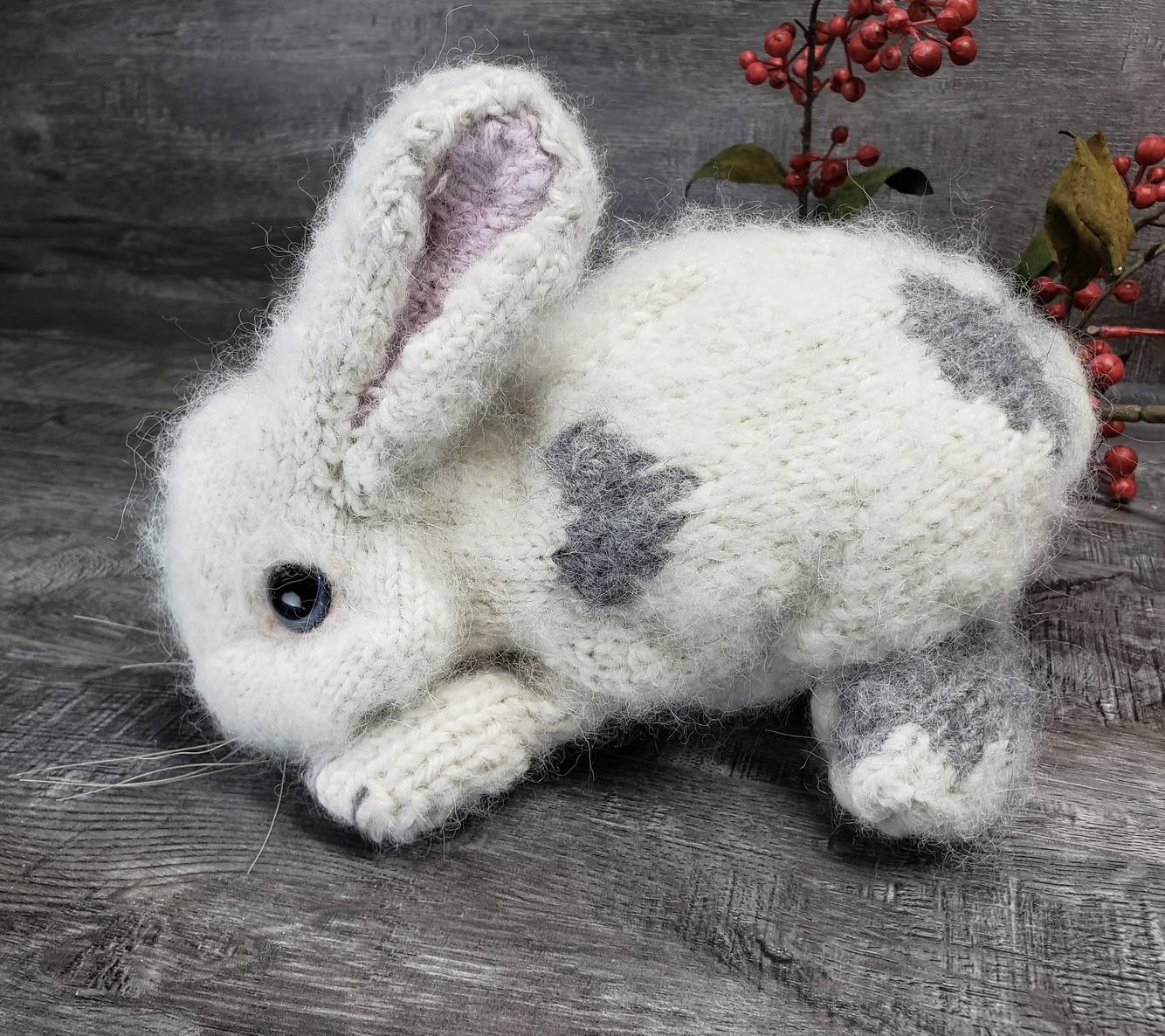 Handmade Broken Opal Holland Lop Bunny Rabbit
