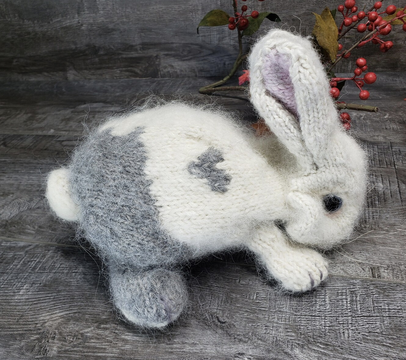 Handmade Broken Opal Holland Lop Bunny Rabbit
