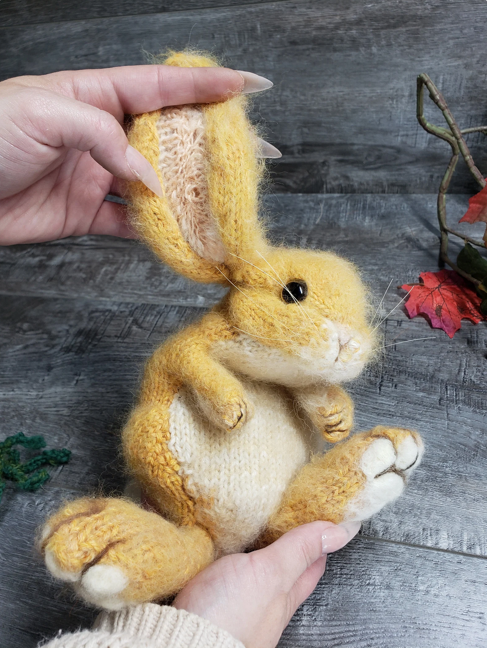 Handmade Orange and Cream Lop Bunny Rabbit