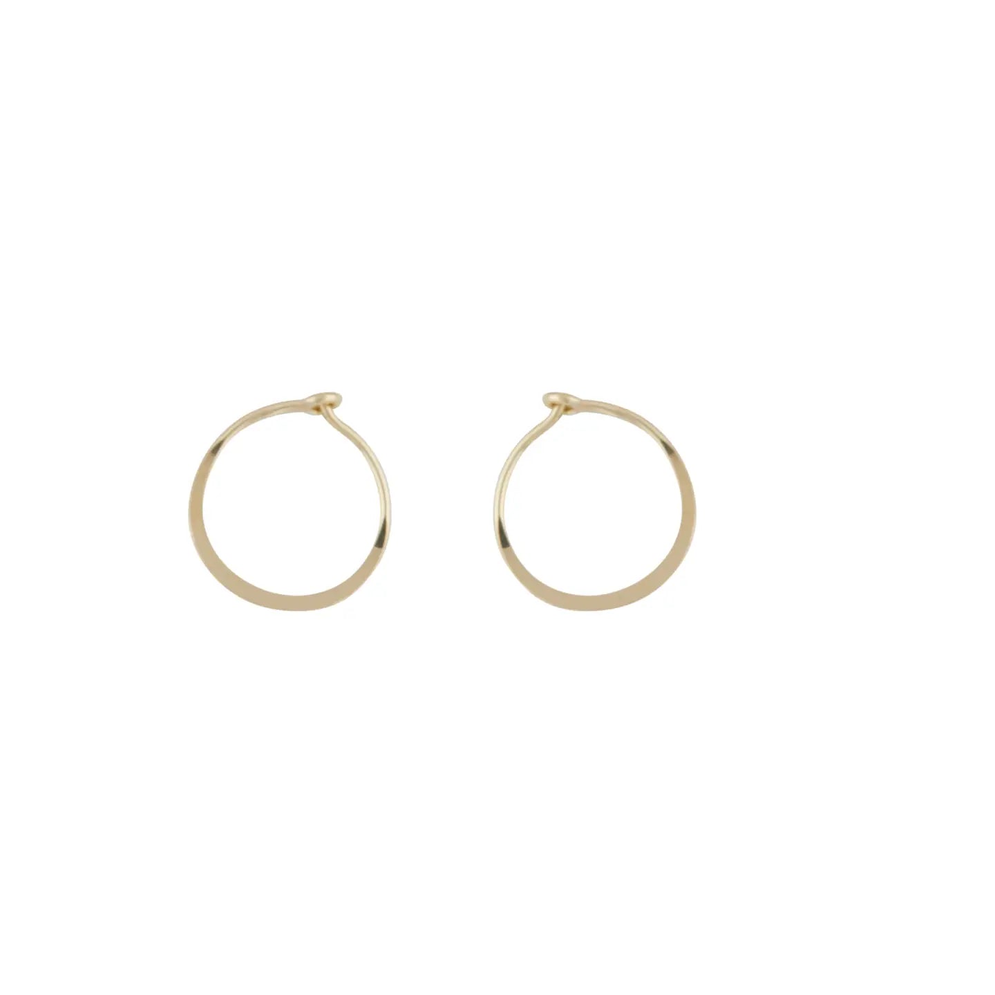 22 Gauge Flat Wire Hoop Earrings | Gold