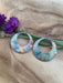 Close-up of Boho Large circle earrings, showcasing unique copper textures and colors, perfect for gifting and adding a touch of beauty.