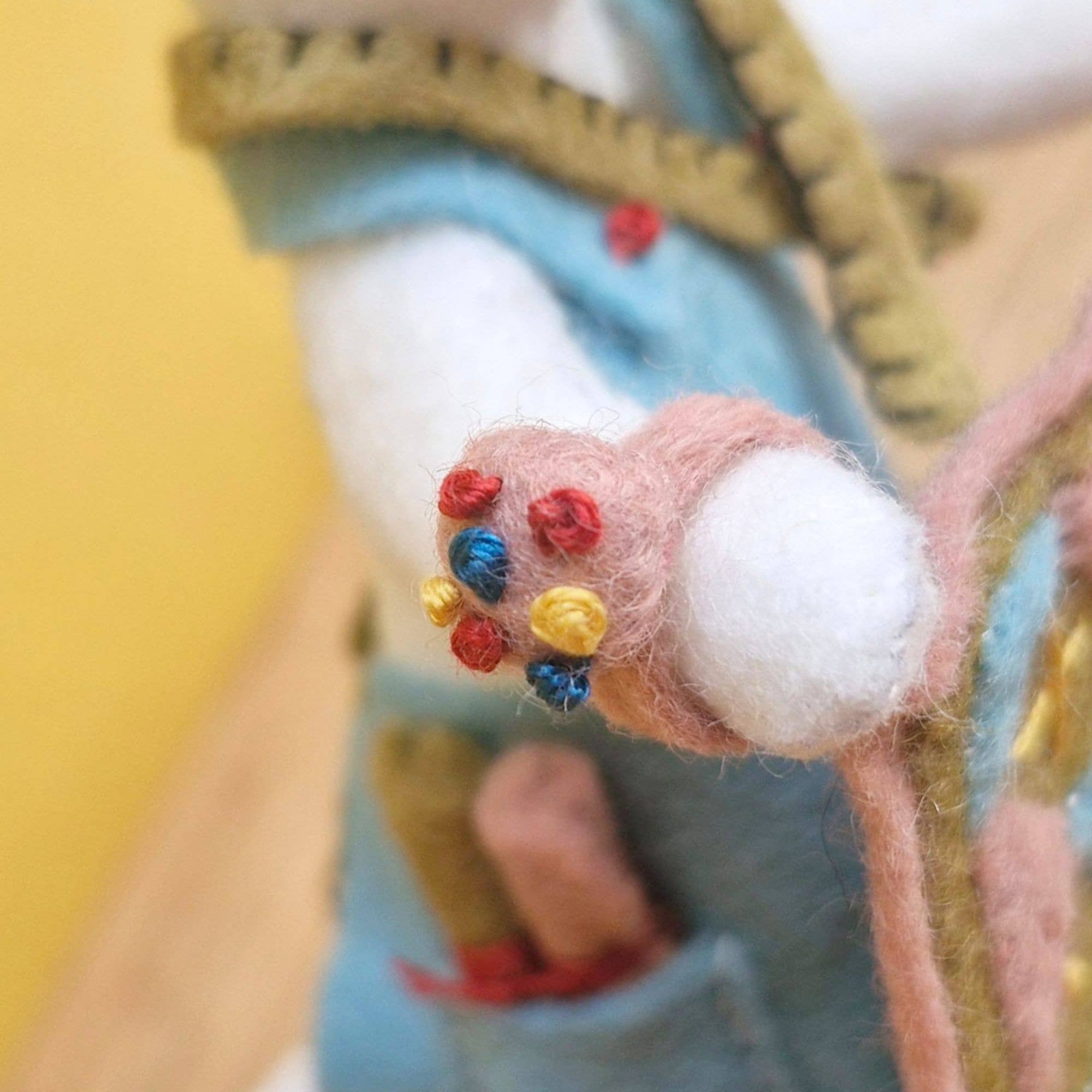 Whimsically crafted scene showcasing the Little Mouse Makes a Quilt Felt Craft Mini Kit, perfect for adorable DIY adventures!