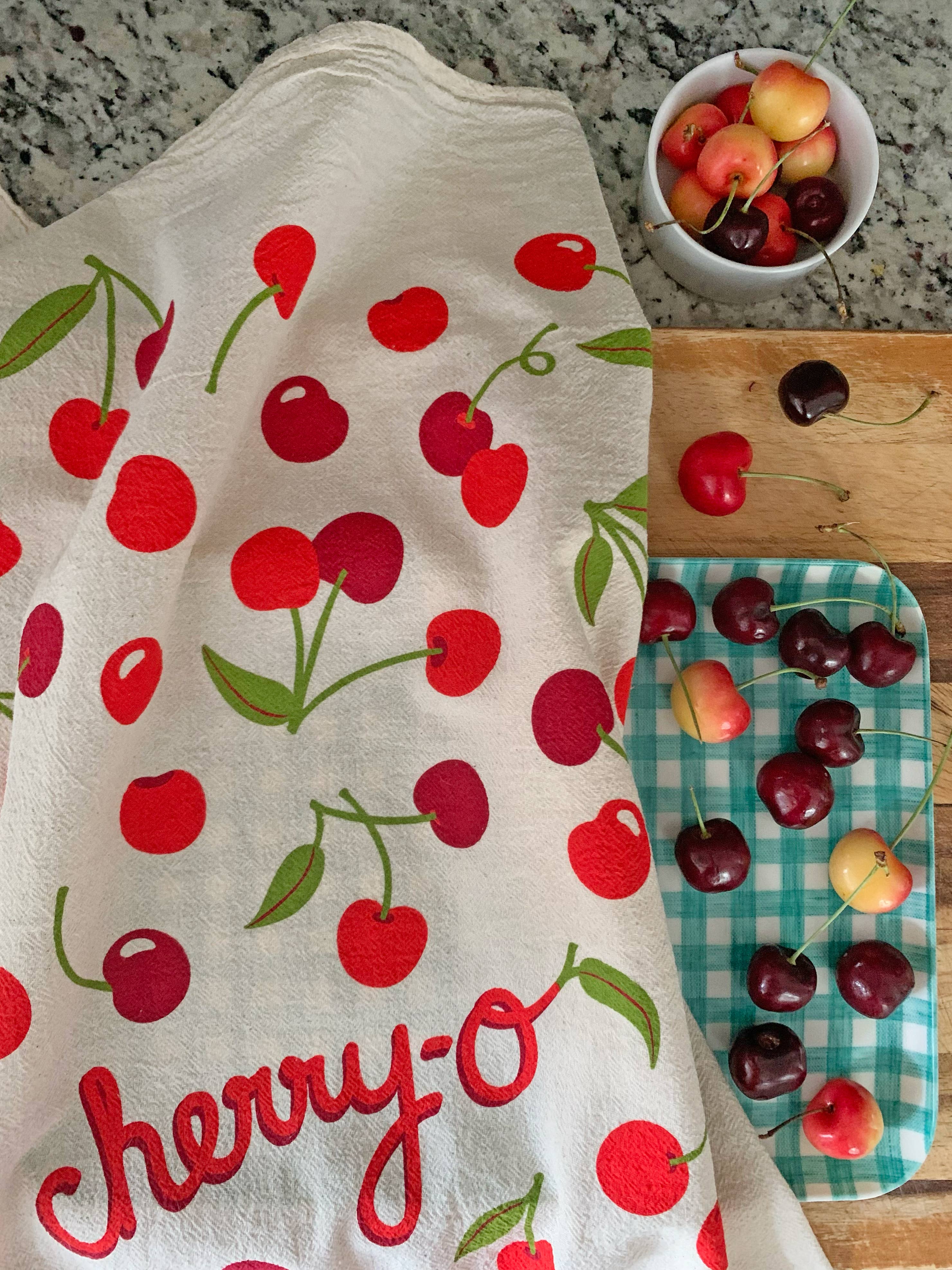 Fruit Stand (Cherry, Orange, & Lemon) Tea Towels - Set of 3