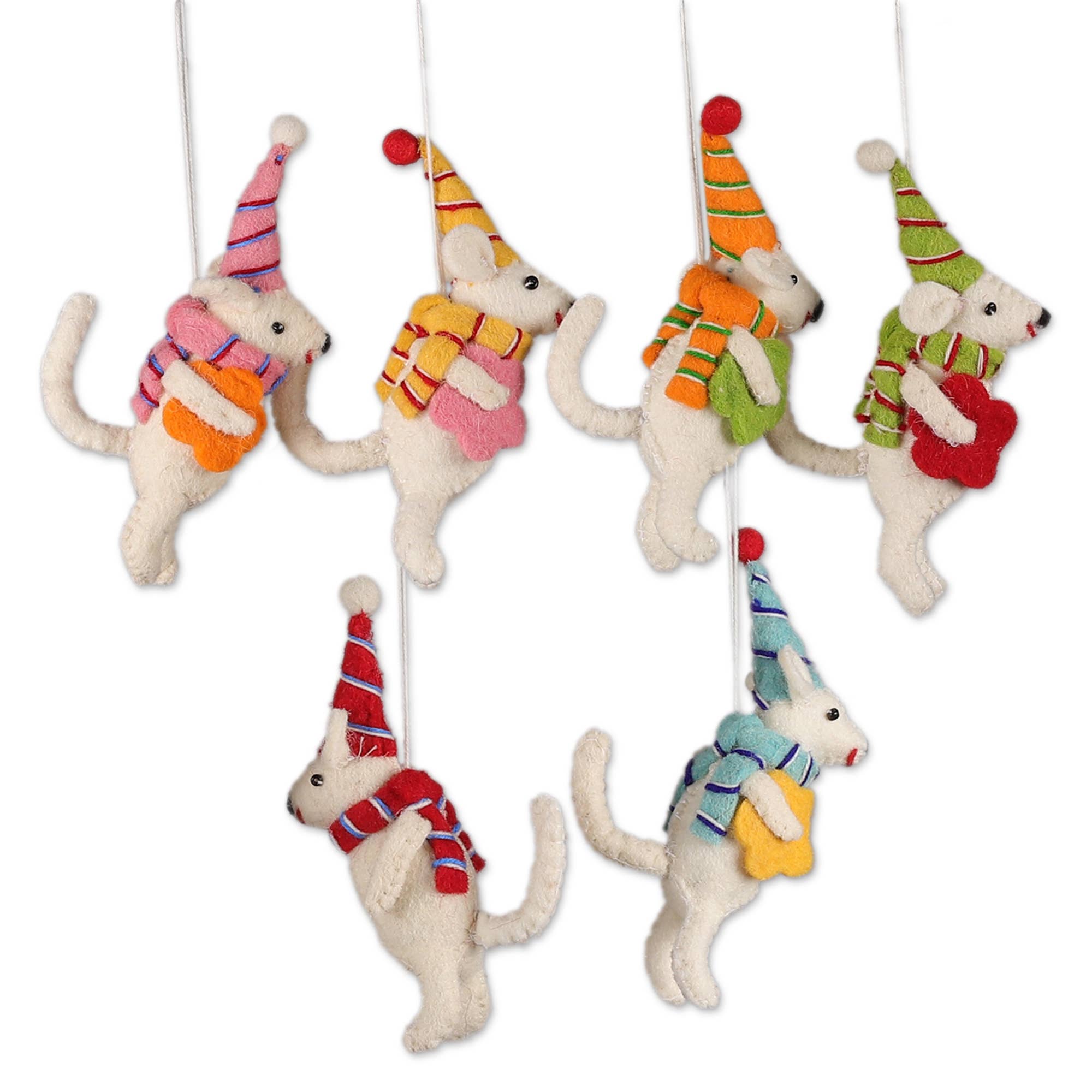 Mice Gifts Wool Felt Ornaments