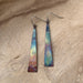Elegant Triangle Stick Earrings by Positive Shine Jewelry, featuring unique colors and designs handcrafted from heat-treated materials.