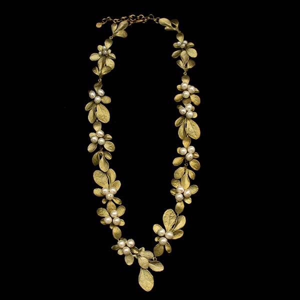 Barberry Pearl Cluster Necklace - 16" Adj.