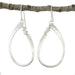 Oval Ring Earring with Beads by Marjorie Baer, handcrafted jewelry made in California