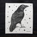 Raven tea towel