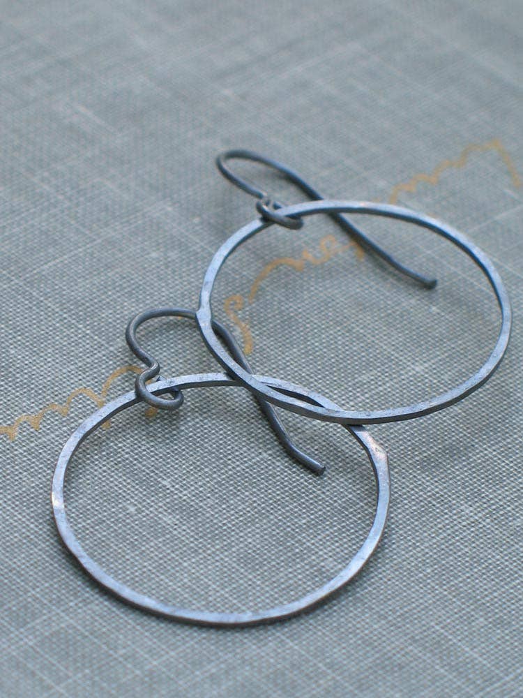 Medium Silver Hoops: Lightweight and forged for strength, these earrings go wherever you do – perfect for the fashionable multitasker!
