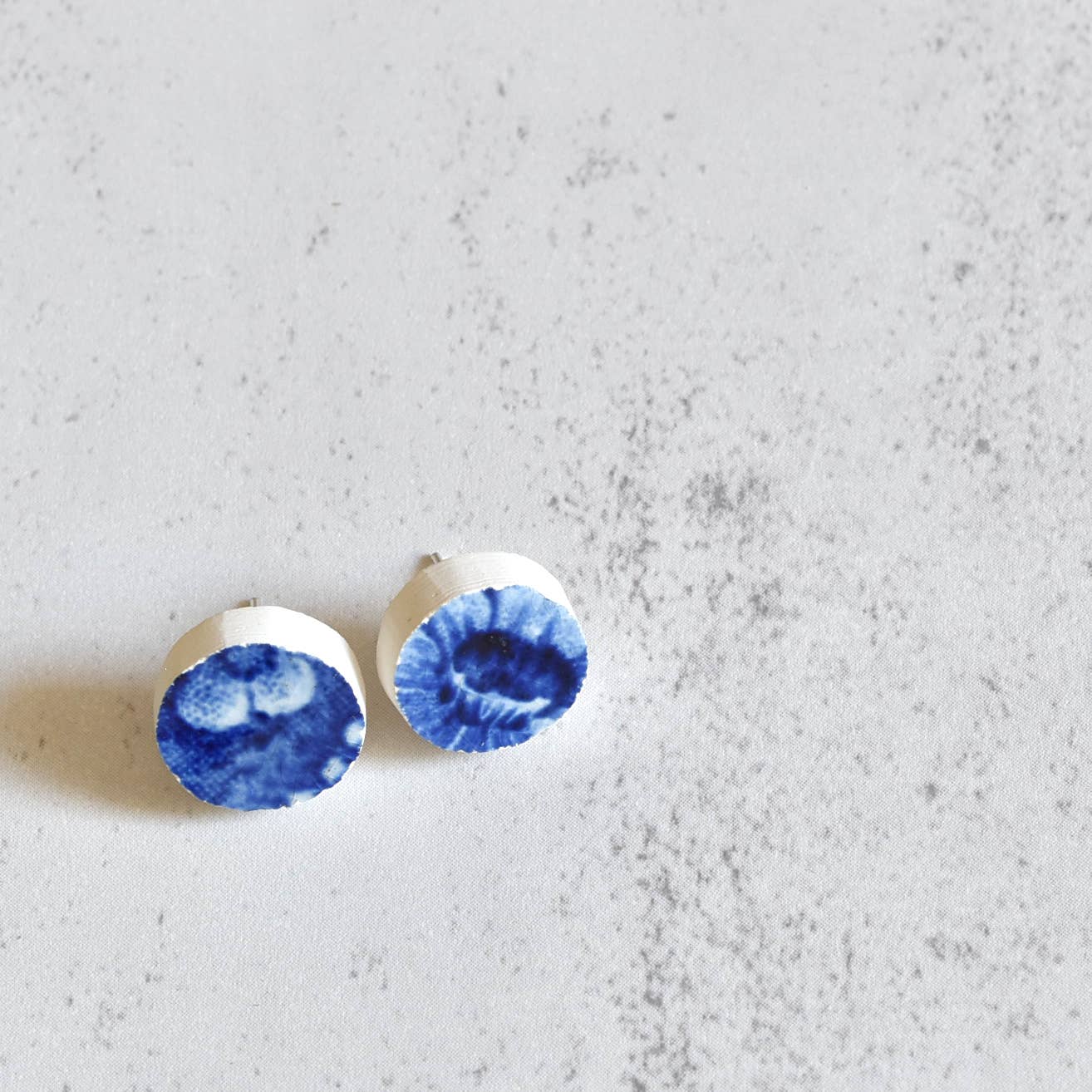 Broken Plate Stud Earring  