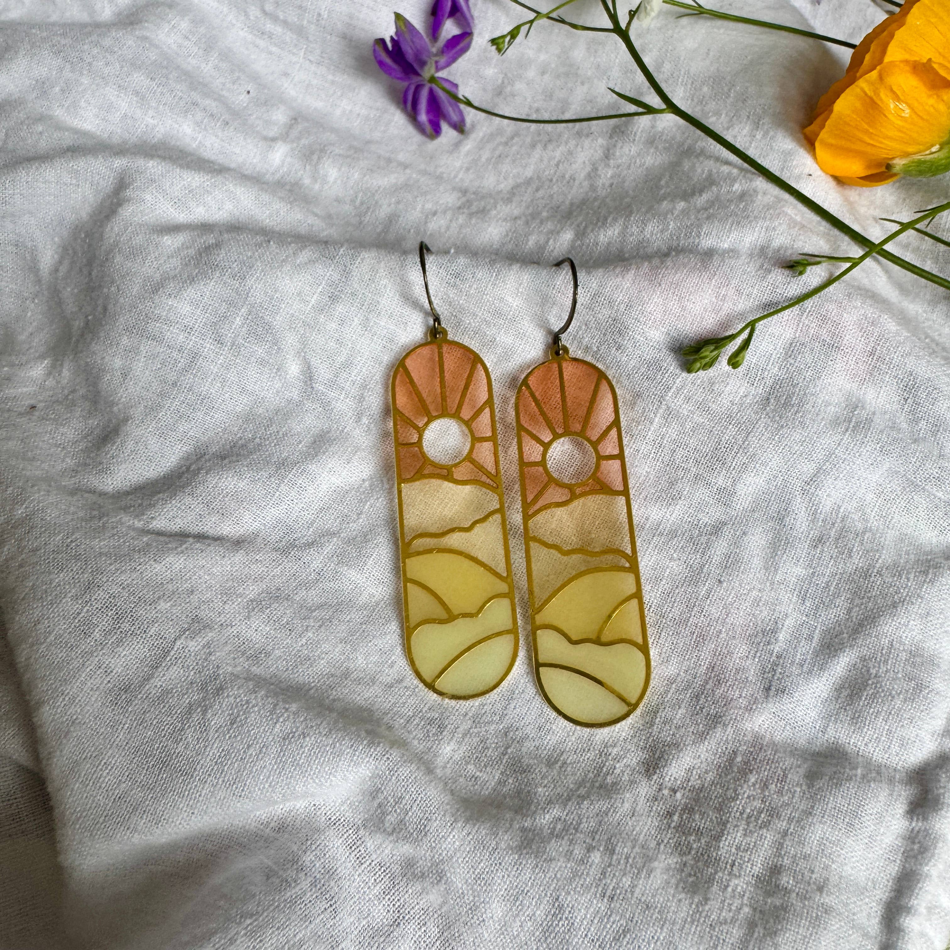 Pastoral // Stained Glass Resin Earrings