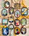 Vintage-style art locket ornaments