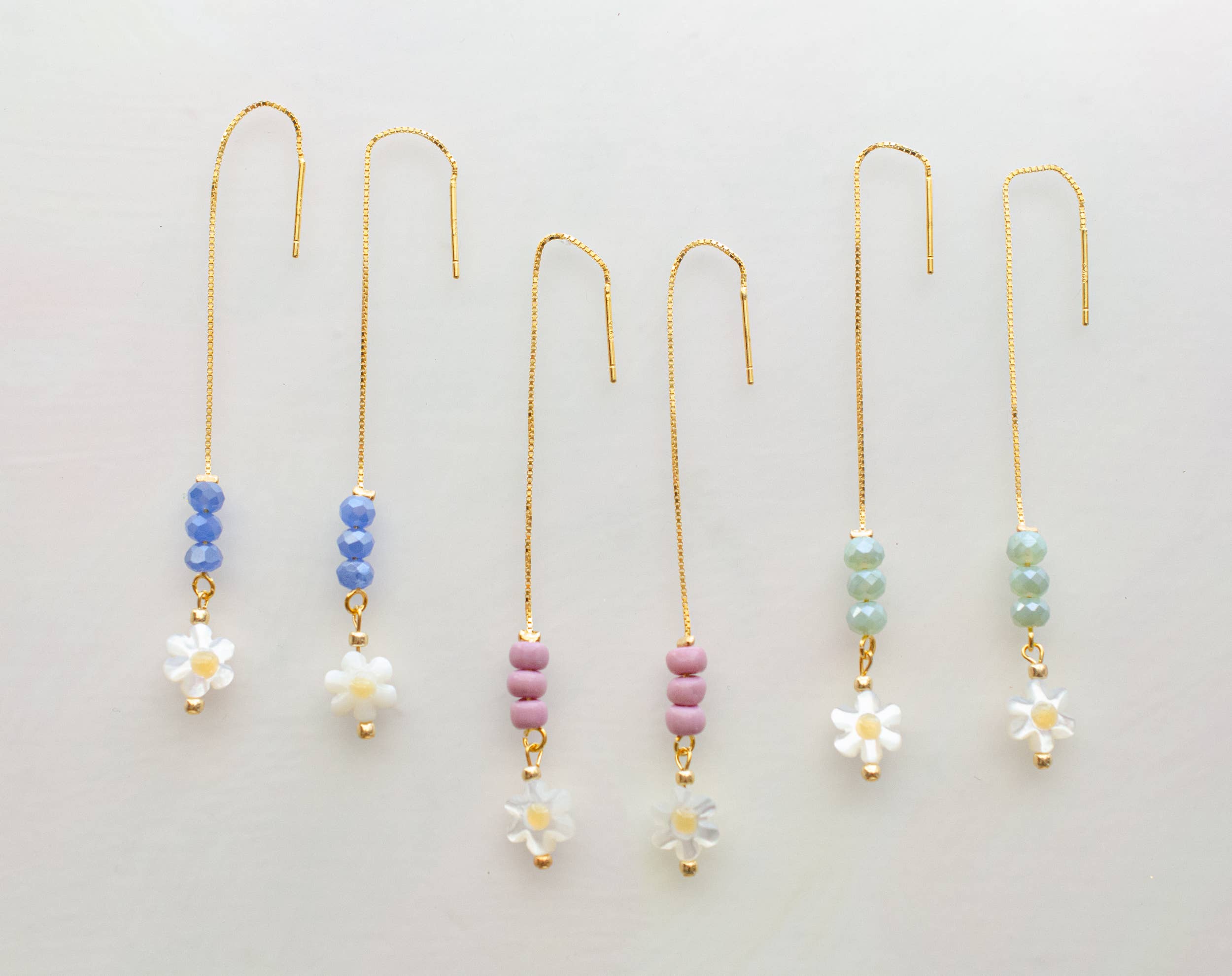 acrylic flower drop earrings