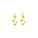 colored glass drop post earrings